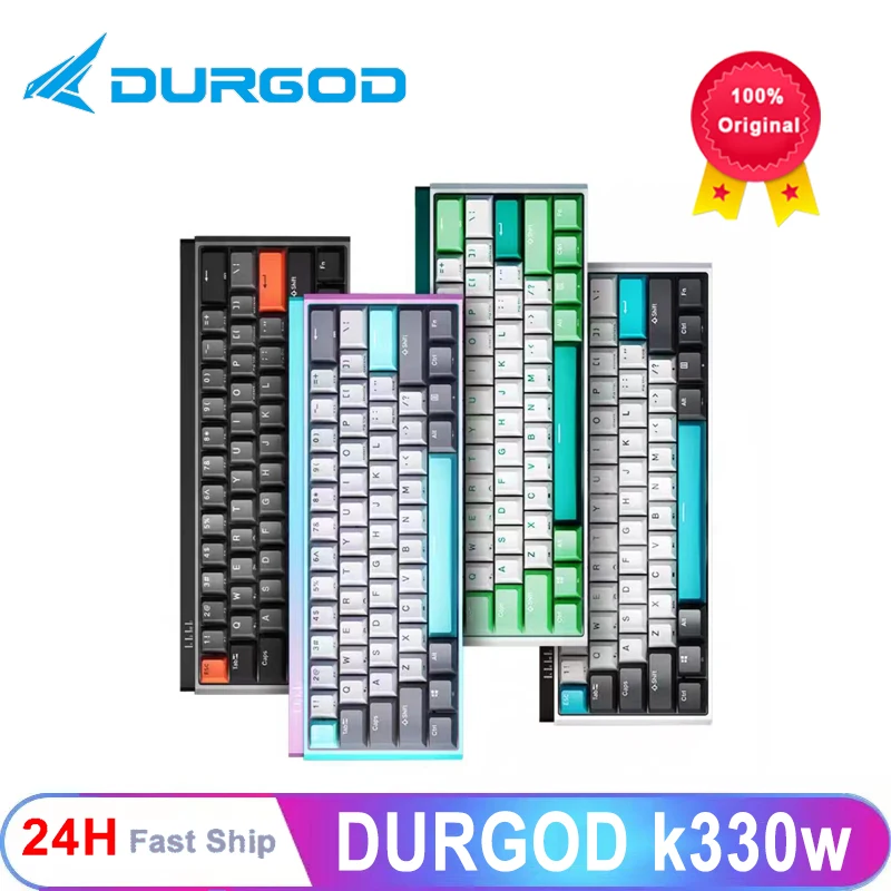 

DURGOD K330W PLUS Wireless Bluetooth Mechanical Keyboard 61 Key Hot Plug the third mock examination Game Keyboard