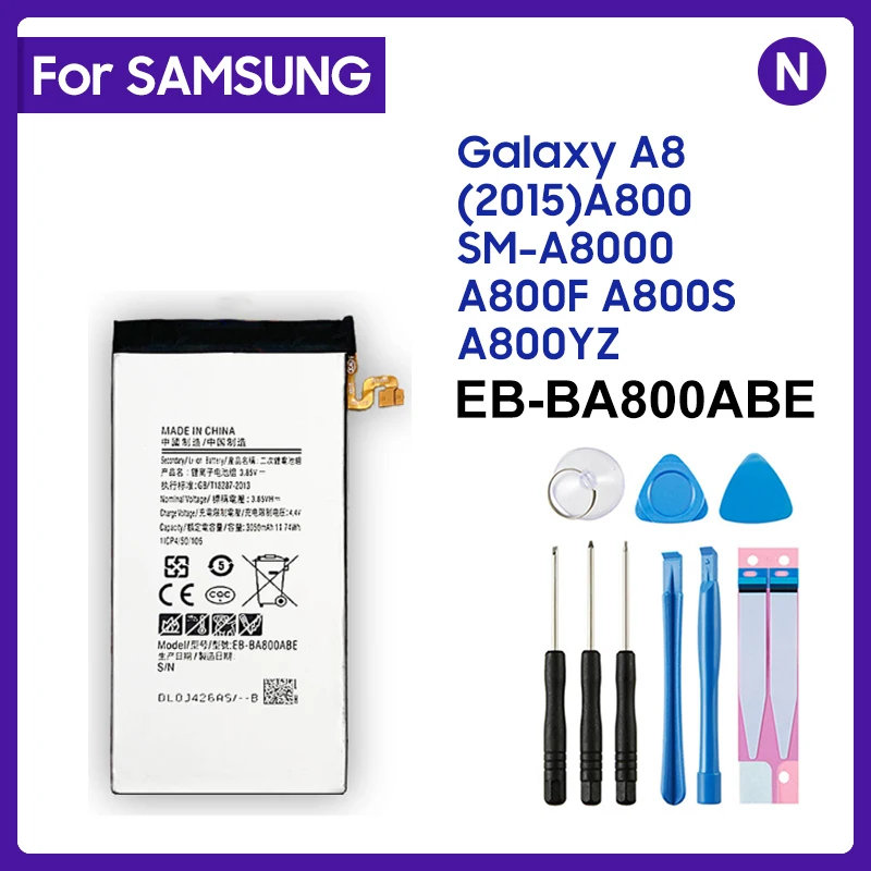 

EB-BA800ABE EB-BA800ABA 3050mAh Battery For Samsung Galaxy A8 (2015) A800 SM-A8000 A800F A800S A800YZ 1.0 1 Review Battery