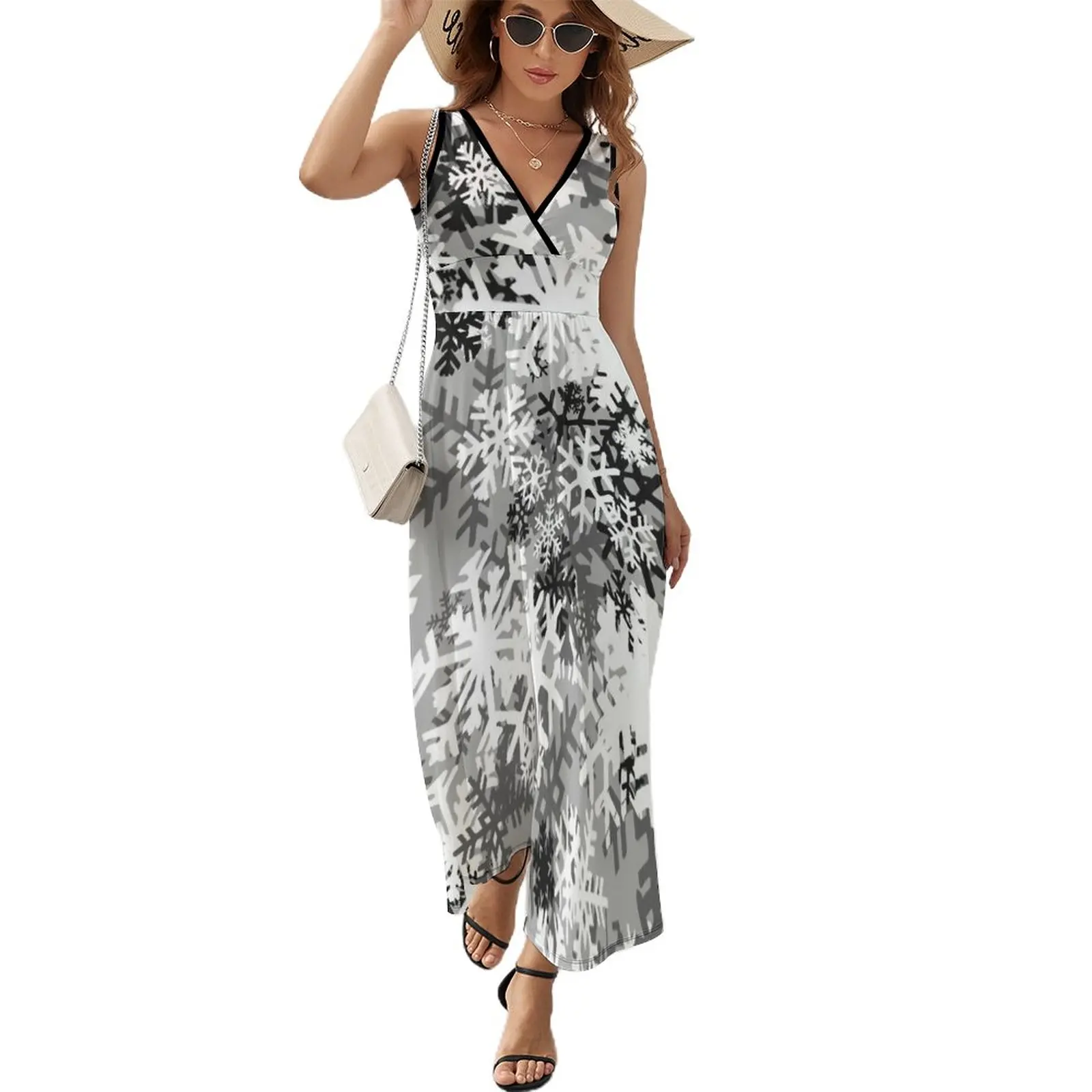 

Snowflake Camo Sleeveless Dress Long dress woman luxury woman evening dress evening dress woman Womens dresses