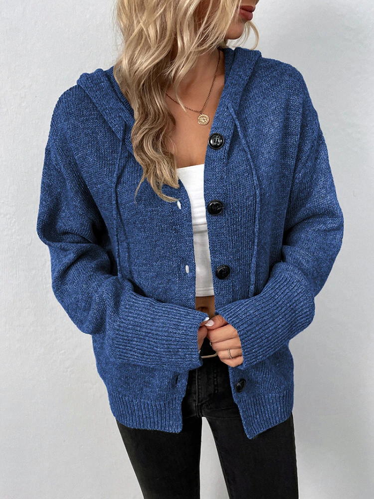New in Autumn Winter Women's Cardigan Casual Loose Fashion Lace-up Hooded Knitted Warm Tops Single Breasted Streetwear Sweaters
New in Autumn Winter Women's Cardigan Casual Loose Fashion Lace-up Hooded Knitted Warm Tops Single Breasted Streetwear Sweaters