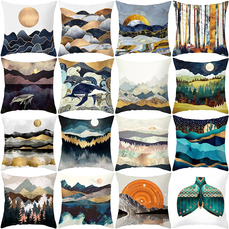 Pillowcase Nordic Gold Line Geometric Landscape Decoration Supplies Flax Cushion Waist Pillow Covers Decorative
Pillowcase Nordic Gold Line Geometric Landscape Decoration Supplies Flax Cushion Waist Pillow Covers Decorative
