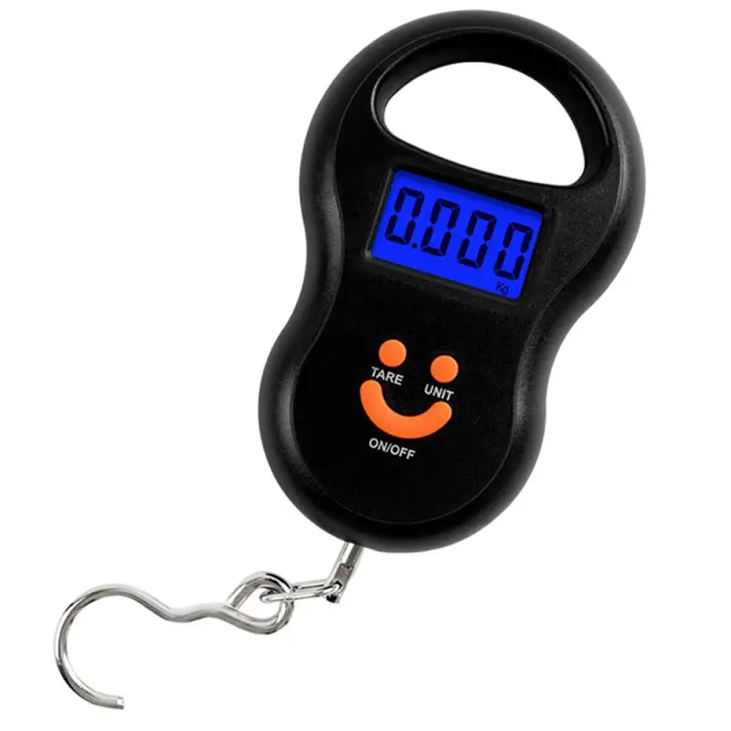 

Electronic 50Kg 10g Hanging Scale LCD Kitchen Digital Scale BackLight Fishing Weights Pocket Scale Travel Luggage Scales