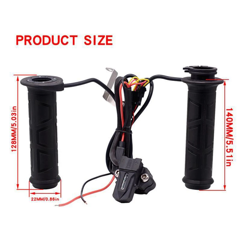 Motorcycle Heated Grips 1 Set 127*36mm 12W-24W 143*36MM 22mm Black Durable In Use Easy To Use Fine Workmanship
Motorcycle Heated Grips 1 Set 127*36mm 12W-24W 143*36MM 22mm Black Durable In Use Easy To Use Fine Workmanship