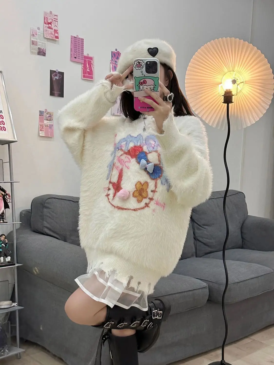 Женский свитер в стиле аниме Kawaii Sanrio, Hello Kitty с милым мультяшным рисунком Y2K осень-зима новый стиль ленивый стиль пуловер с круглым вырезом топ в подарок
Женский свитер в стиле аниме Kawaii Sanrio, Hello Kitty с милым мультяшным рисунком Y2K осень-зима новый стиль ленивый стиль пуловер с круглым вырезом топ в подарок