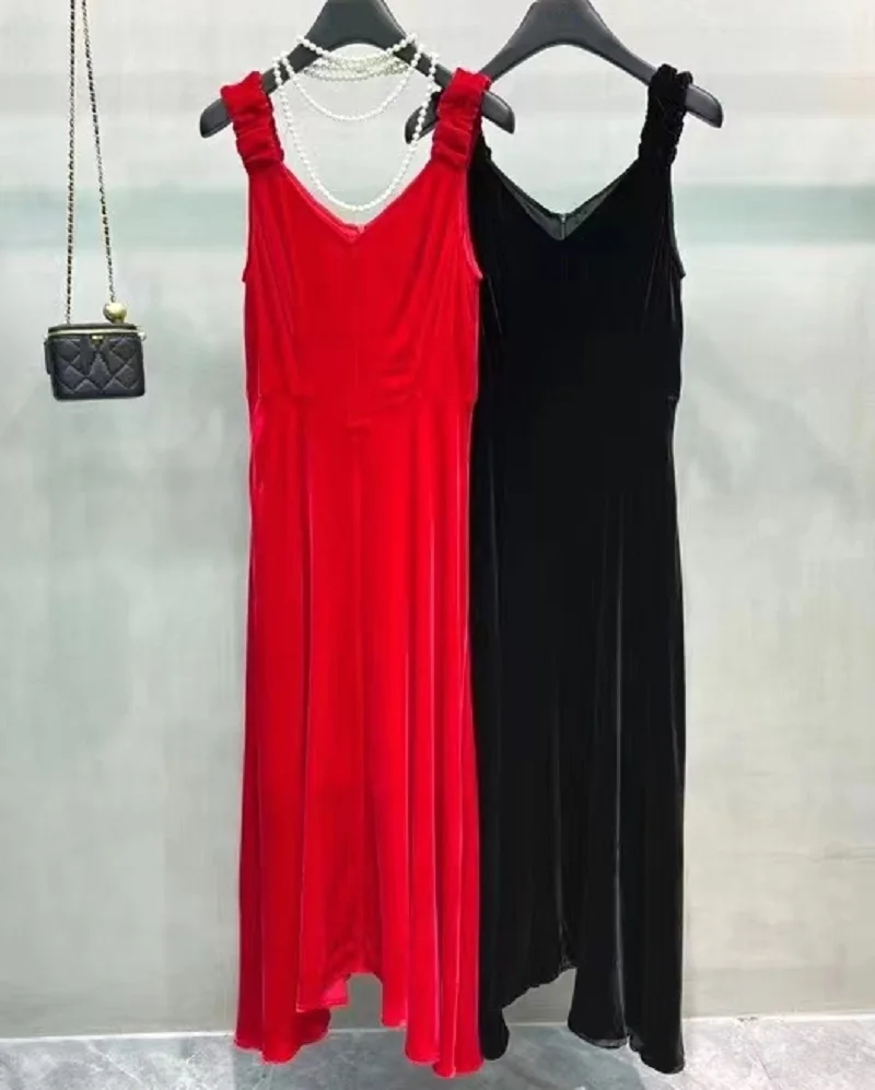 Formal Party Evening Long Dresses 2024 Spring Autumn Winter Women Sexy V-Neck Spaghetti Strap Soft Silk Velvet Long Maxi Dress 
Formal Party Evening Long Dresses 2024 Spring Autumn Winter Women Sexy V-Neck Spaghetti Strap Soft Silk Velvet Long Maxi Dress
