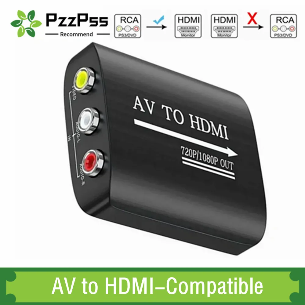 PzzPss AV to HDMI-compatible Adapter HD 720P/1080P RCA To HDMI-Compatible Converter Box For Projector Set Top Box DVD To HDTV
PzzPss AV to HDMI-compatible Adapter HD 720P/1080P RCA To HDMI-Compatible Converter Box For Projector Set Top Box DVD To HDTV
