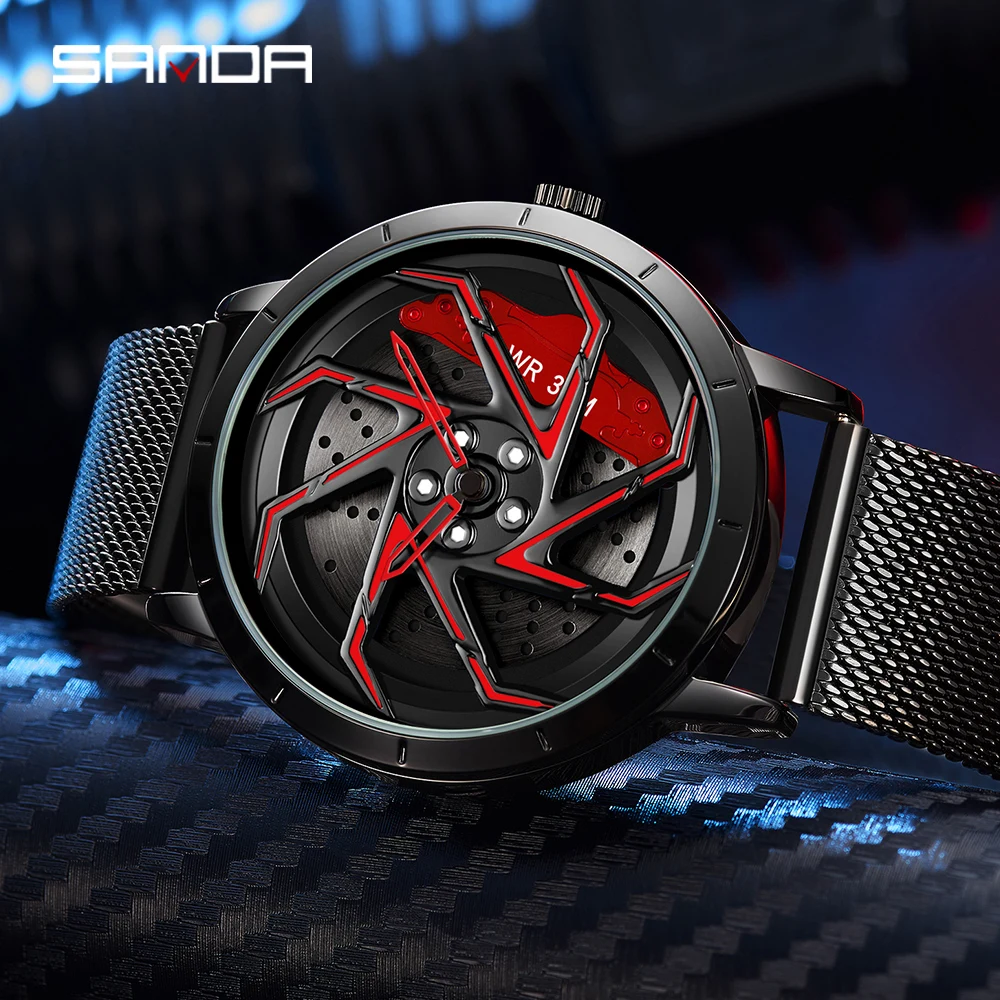 Fashion Hot Sell Car Rim Men Watches Stainless Steel Waterproof Sport Watch 360 Degree Rotating Wheel Rim Dial Quartz Wristwatch
Fashion Hot Sell Car Rim Men Watches Stainless Steel Waterproof Sport Watch 360 Degree Rotating Wheel Rim Dial Quartz Wristwatch