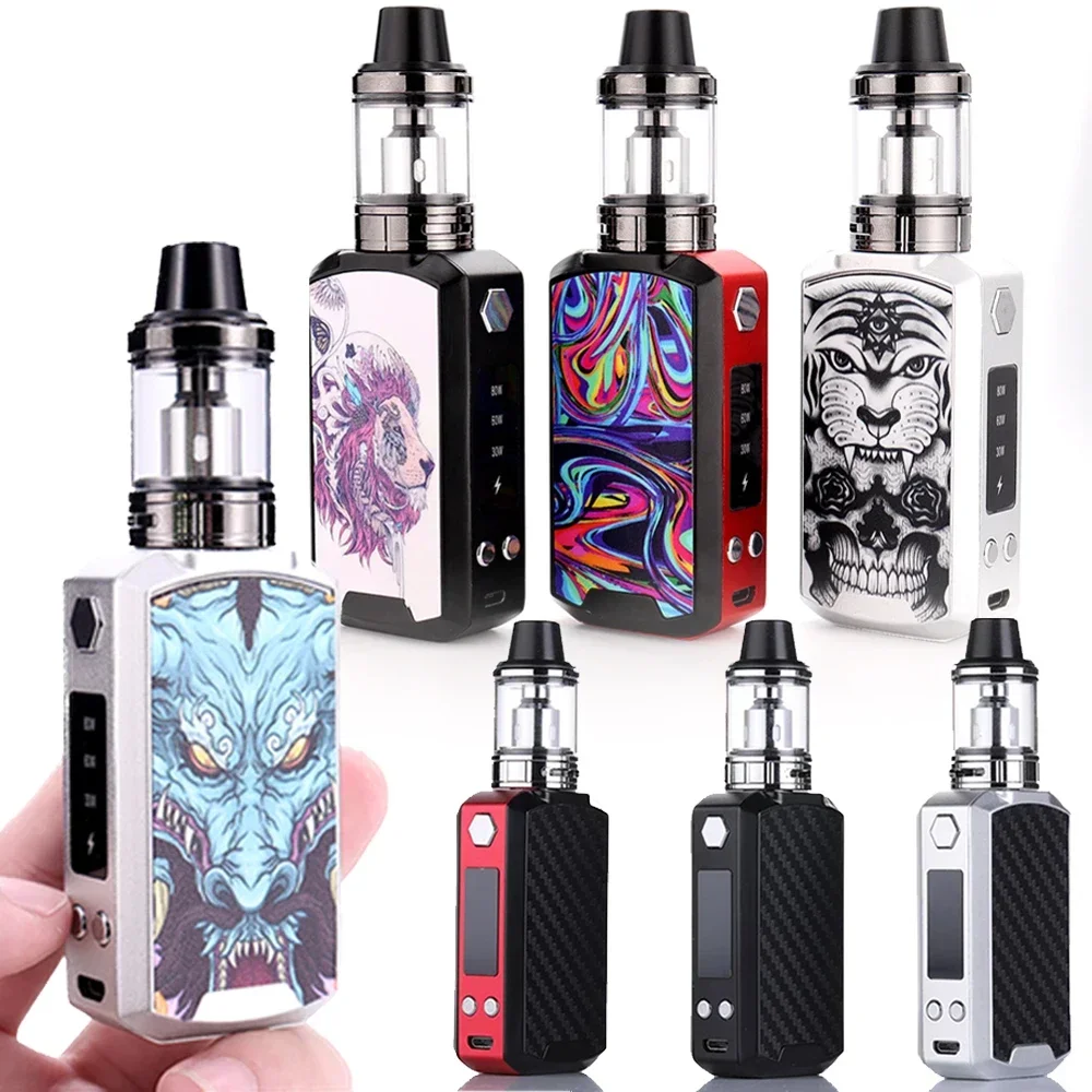 

80W Vape Box Mod Kit Electronic Cigarette Kits Vapor OLED Device with 2200Mah Build-In Batteries Rechargeable Vaper E-cigarette