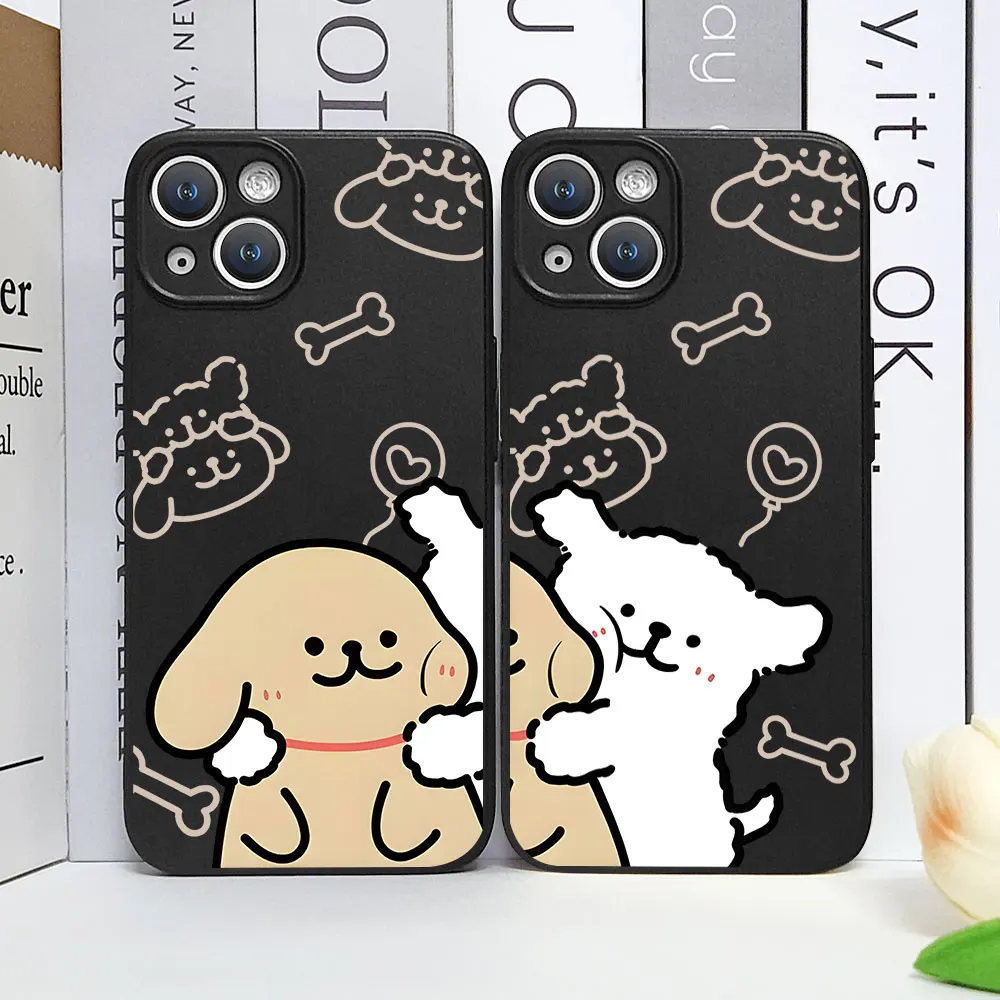 Funny Animal Dog Couple Phone Case for IPhone 11 12 13 14 15 16 Pro Max 7 8Plus X XS MAX SE2 Shockproof Soft Cover Paired Fundas Funny Animal Dog Couple Phone Case for IPhone 11 12 13 14 15 16 Pro Max 7 8Plus X XS MAX SE2 Shockproof Soft Cover Paired Fundas
