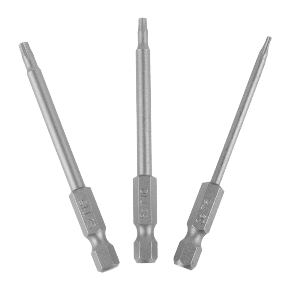 Magnetic Torx Screwdriver Bit Grey T6 T8 T10 T15 T20 5pcs 6.35mm (1/4Inch) 75mm / 2.95Inch Alloy Steel Durable
Magnetic Torx Screwdriver Bit Grey T6 T8 T10 T15 T20 5pcs 6.35mm (1/4Inch) 75mm / 2.95Inch Alloy Steel Durable