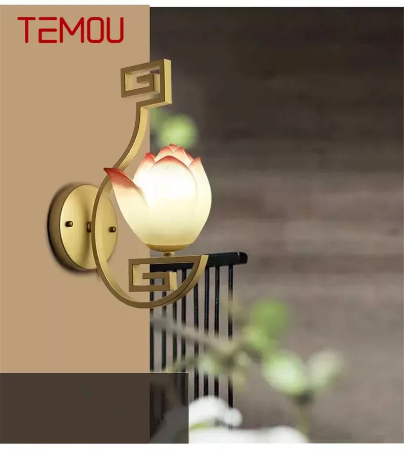 TEMOU Chinese Style Wall Lamp Art Lotus Wall Lamp Originality Living Room Bedroom Tea Room Corridor Decorative Light
TEMOU Chinese Style Wall Lamp Art Lotus Wall Lamp Originality Living Room Bedroom Tea Room Corridor Decorative Light