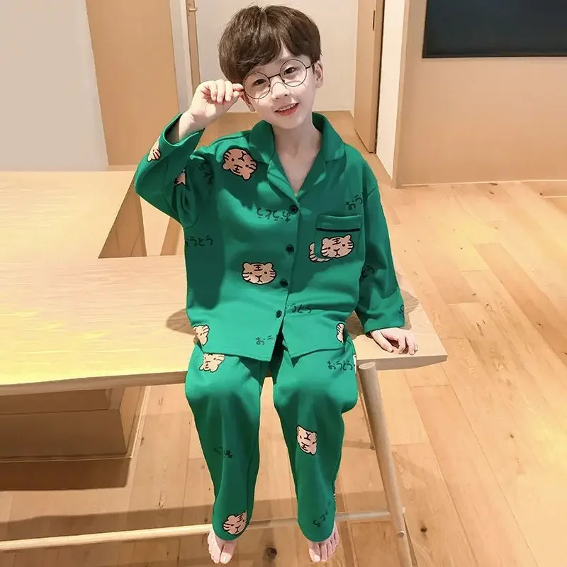 Korean Style Teenager Boy Pajamas Set Kids Spring Autumn Print Cute Cotton Sleepwear Long Sleeve Birthday Gift School Loungewear
Korean Style Teenager Boy Pajamas Set Kids Spring Autumn Print Cute Cotton Sleepwear Long Sleeve Birthday Gift School Loungewear