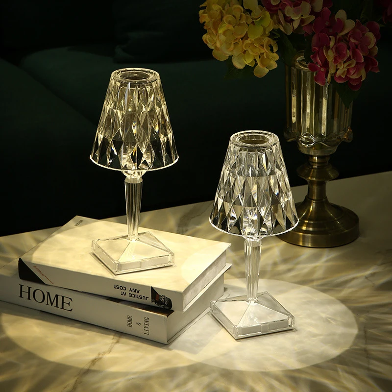 Crystal Diamond Table Lamp Rechargeable Touch Sensor Desk Lamps Restaurant Bedroom Bedside Bar Indoor Lighting LED Night Light
Crystal Diamond Table Lamp Rechargeable Touch Sensor Desk Lamps Restaurant Bedroom Bedside Bar Indoor Lighting LED Night Light
