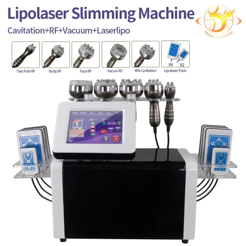 

Multi-Functional Beauty Equipment Cavitation Machines 7In 1 40Khz 635Nm Lipo Laser Bio R-F Cavitation Vacuum Loss Weight Slimmin