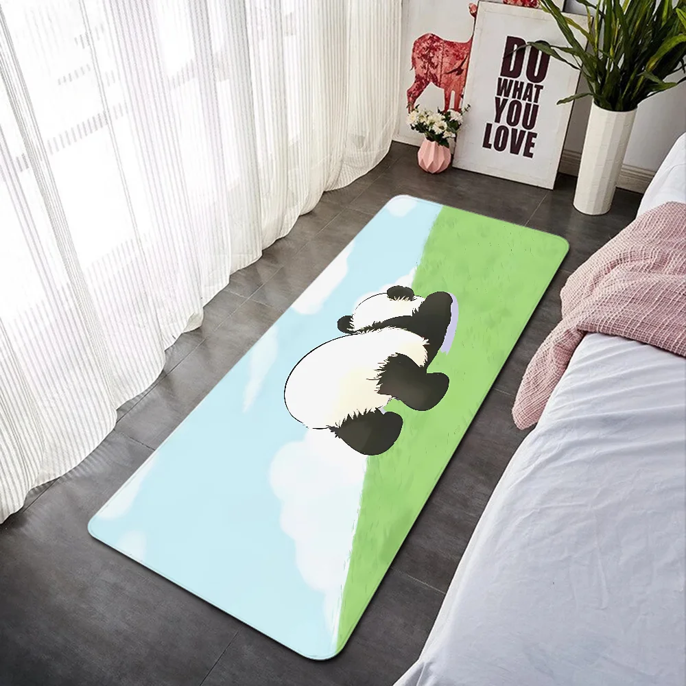 

Зеленая панда коврик для ног в ванную комнату, напольные коврики, Придверный коврик, входная дверь, кухонный ковер, коврики для комнаты, индивидуальный коврик для прихожей, милый домашний коврик