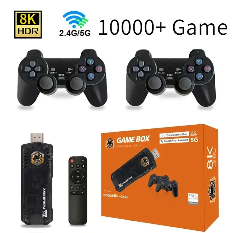X8 Stick HD 8K 10000 Games Retro Game Consoles 4G 5G WiFi dual system For N64 GBA FC SFC Android TV Box
X8 Stick HD 8K 10000 Games Retro Game Consoles 4G 5G WiFi dual system For N64 GBA FC SFC Android TV Box