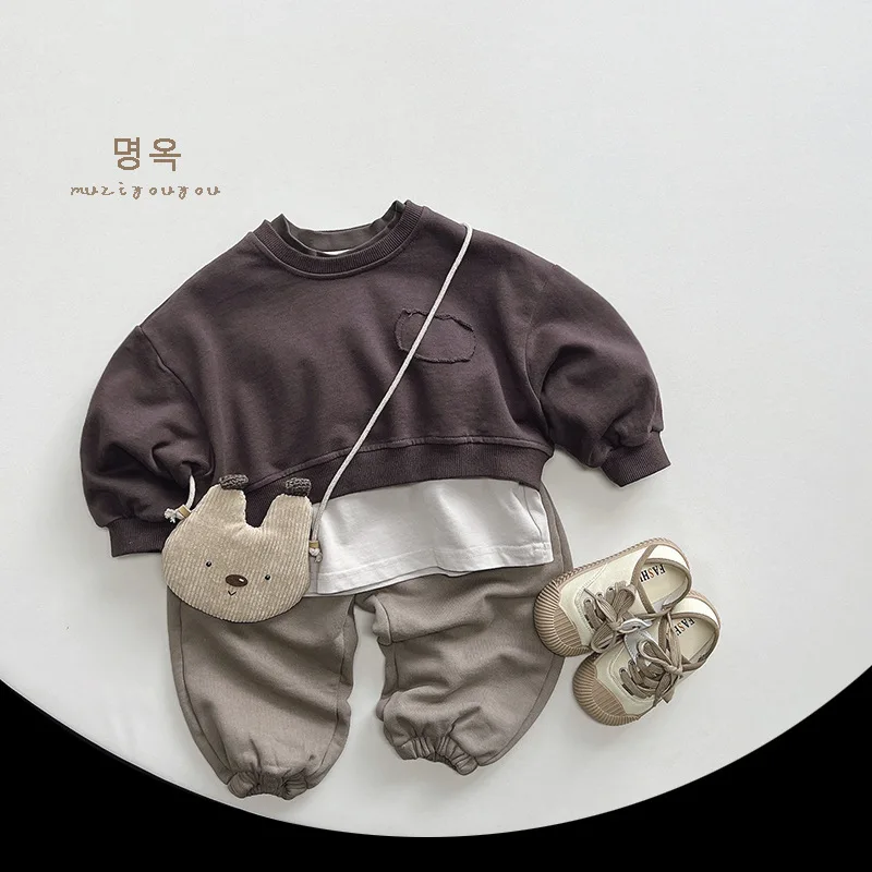 2025 Autumn New Children Long Sleeve Sweatshirt Fashion Girl Short Hoodie Kids Casual Tops Cotton Baby Toddler Clothes 1-6year 13 S95b5d465cff149028cad165507c4193d2