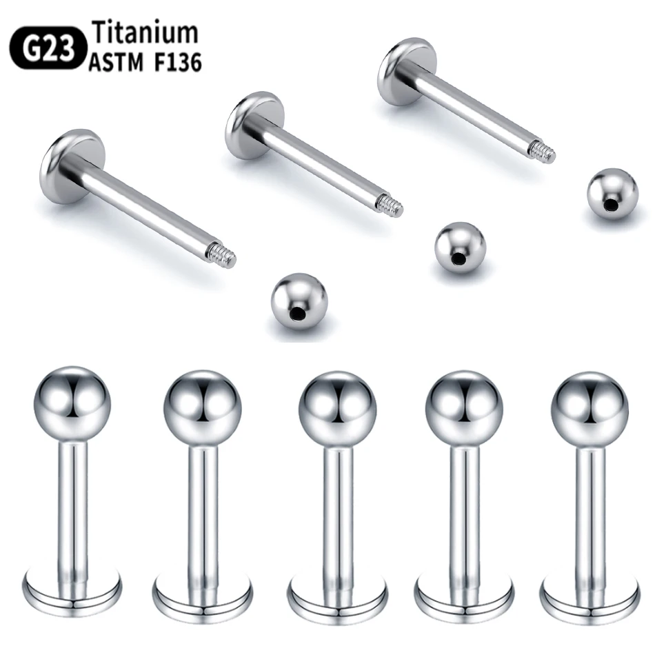 5Pcs/Lot Implant Titanium Labret Lip Bar Ring Stud 16G 14G Tragus Helix Cartilage Ear Piercings Conch Body Jewelry for Women Men
5Pcs/Lot Implant Titanium Labret Lip Bar Ring Stud 16G 14G Tragus Helix Cartilage Ear Piercings Conch Body Jewelry for Women Men