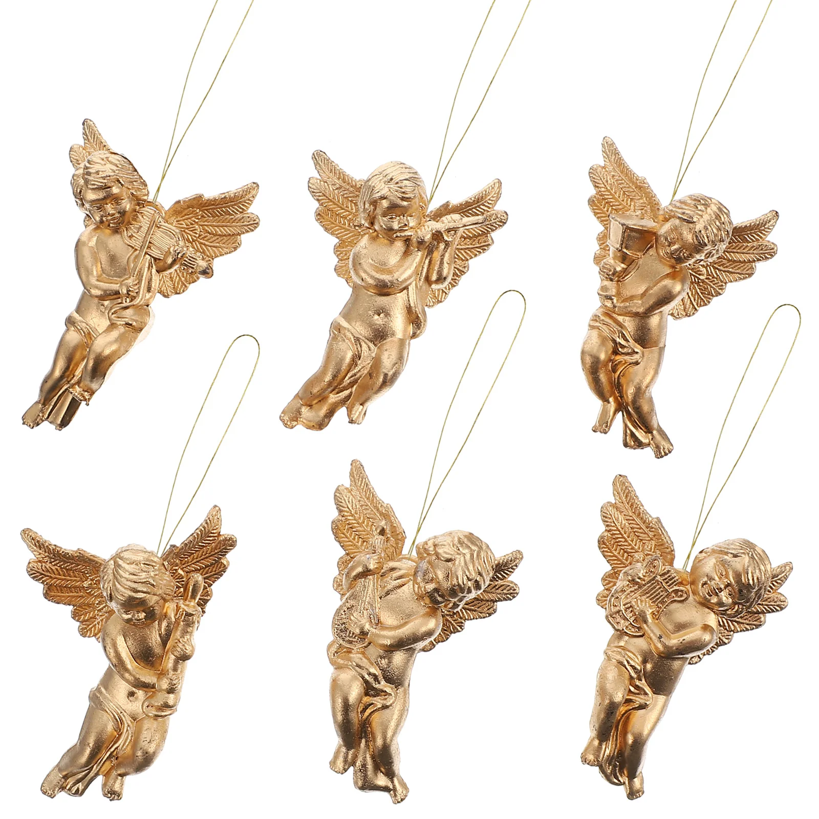 24 Pcs Fairy Angel Wings Pendant Cupid Cherub Statues 6cm Plastic Christmas Tree Ornament
24 Pcs Fairy Angel Wings Pendant Cupid Cherub Statues 6cm Plastic Christmas Tree Ornament