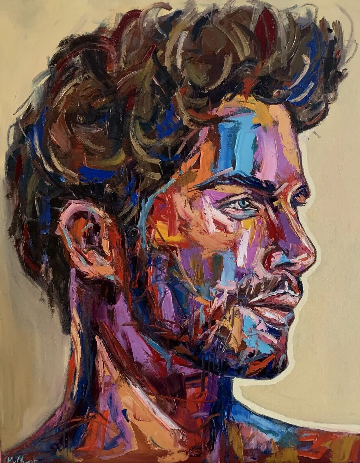 100%Handmade Oil Painting Man Portrait Male Face, Gay Queer Lgbt Art, Homoerotic Oil Painting
100%Handmade Oil Painting Man Portrait Male Face, Gay Queer Lgbt Art, Homoerotic Oil Painting