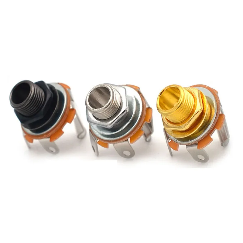 3 Colors 1/4" Mono Input Jack Plug Socket For Electric Guitar Bass,Guitar Pickup output jack Plug Socket 6.35
3 Colors 1/4" Mono Input Jack Plug Socket For Electric Guitar Bass,Guitar Pickup output jack Plug Socket 6.35