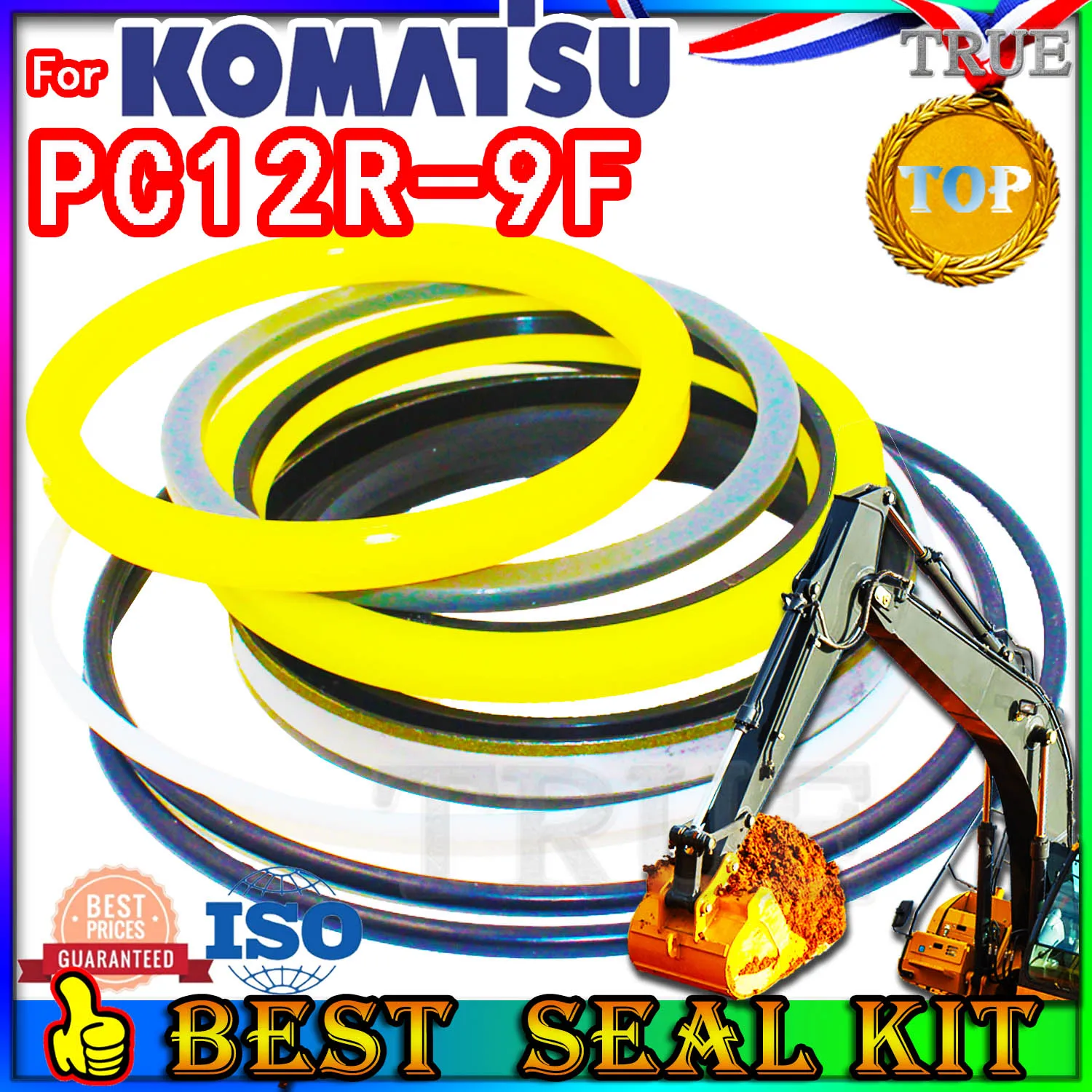 

For KOMATSU PC12R-9F Oil Seal Repair Kit Boom Arm Bucket Excavator Hydraulic Cylinder PC12R 9F Bushing FKM High Suppliers Fix
