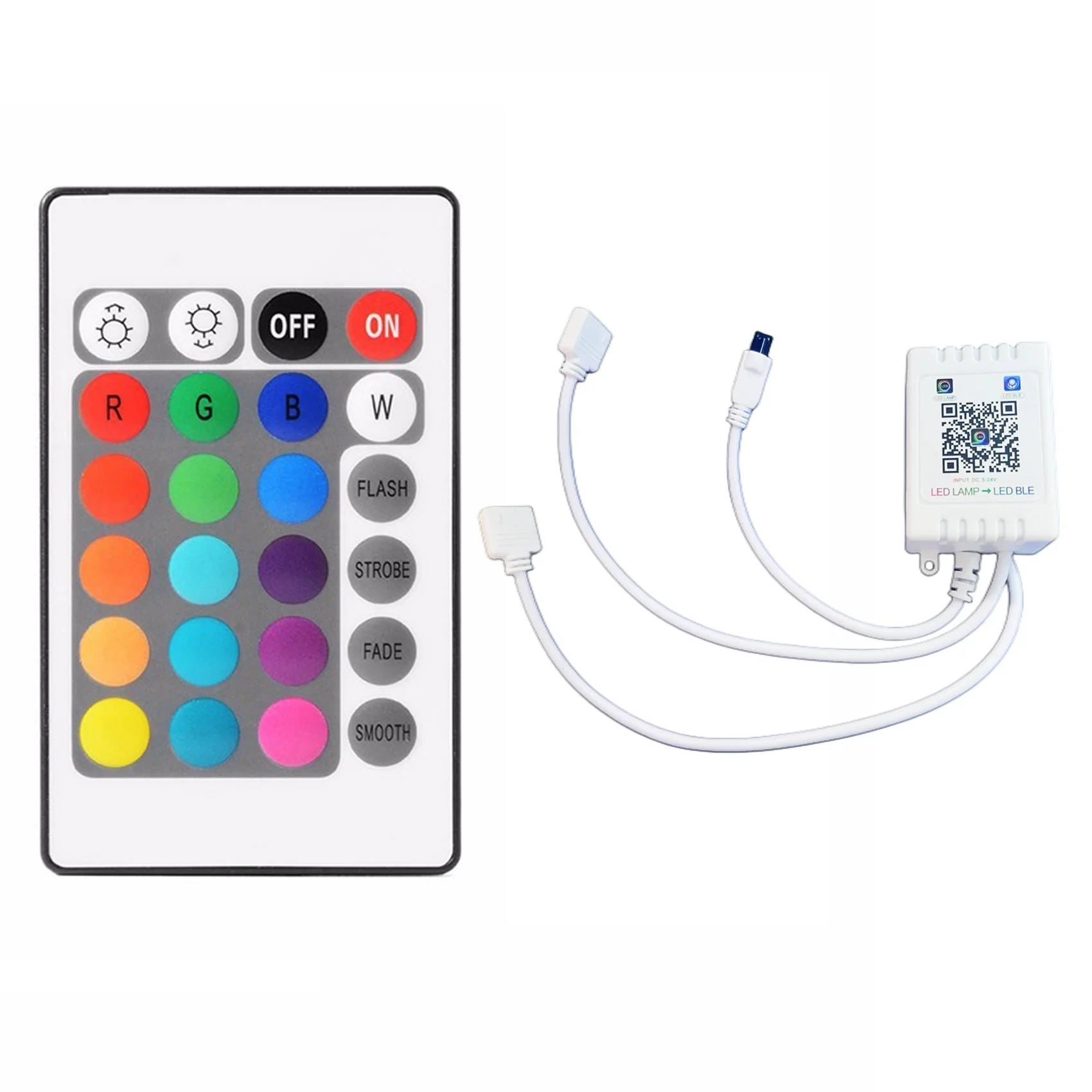 RGB Bluetooth Controller+24 Remote Control RGB IR RF LED Controller DC 5-24V for WS2811 WS2812 LED Light Strip
RGB Bluetooth Controller+24 Remote Control RGB IR RF LED Controller DC 5-24V for WS2811 WS2812 LED Light Strip