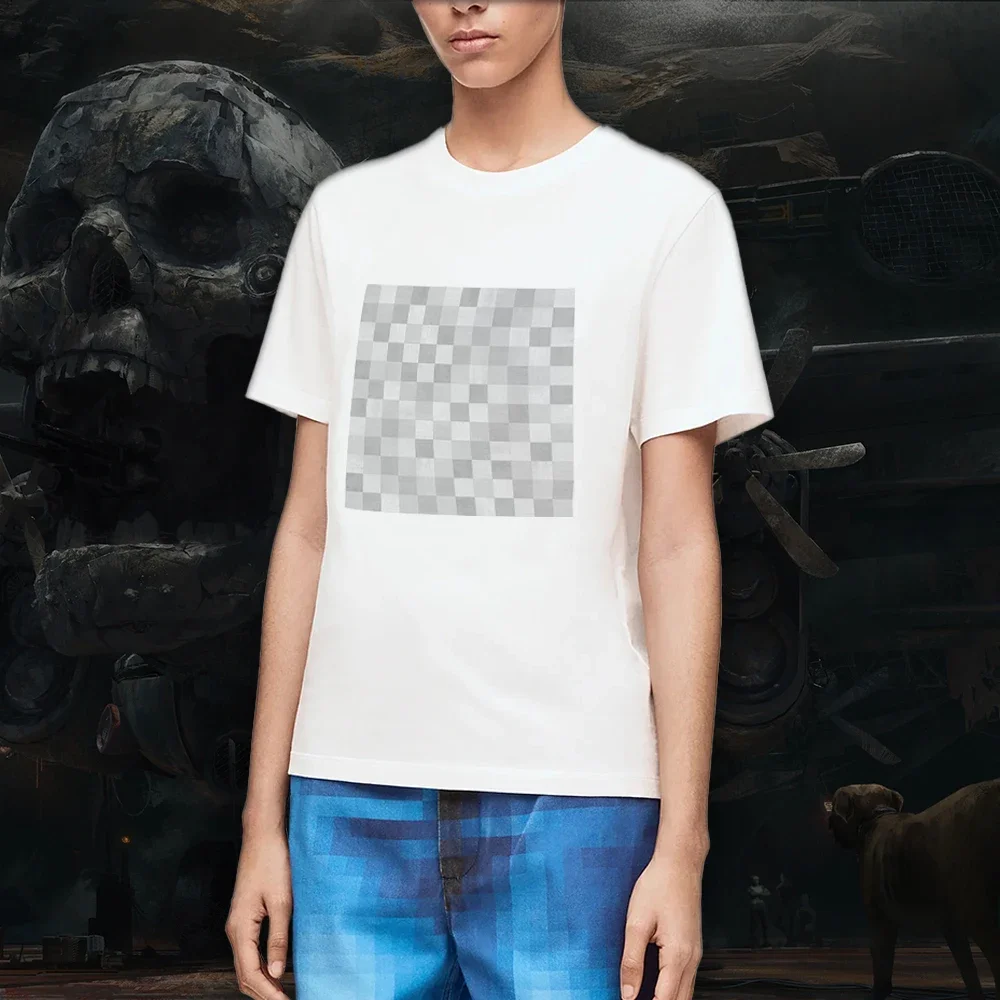 

NIGO 23SS Mosaic Print Crew Neck Women's Fashion Cotton T-shirt Short Sleeve #nigo94487