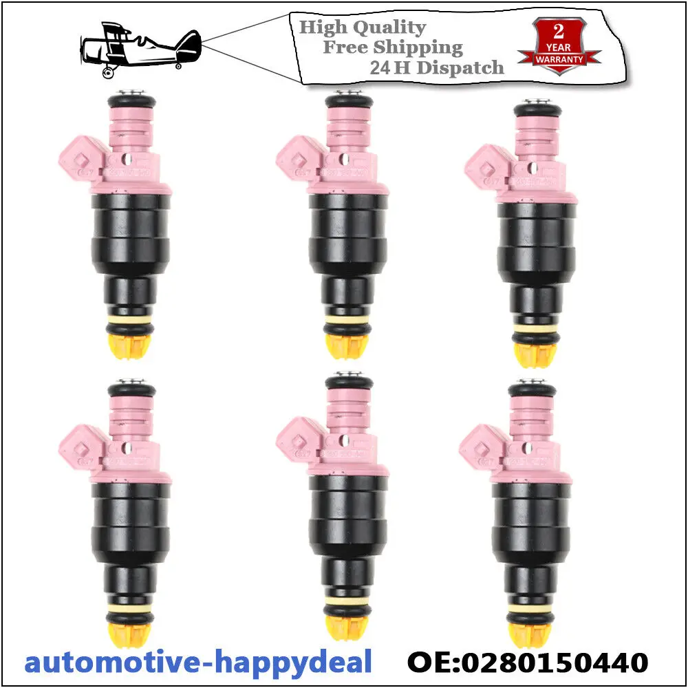 

6X Fuel Injector For BMW 3 5 7 SERIES Z3 E36 E39 E46 M3 2.8 3.2 95-01 Pink