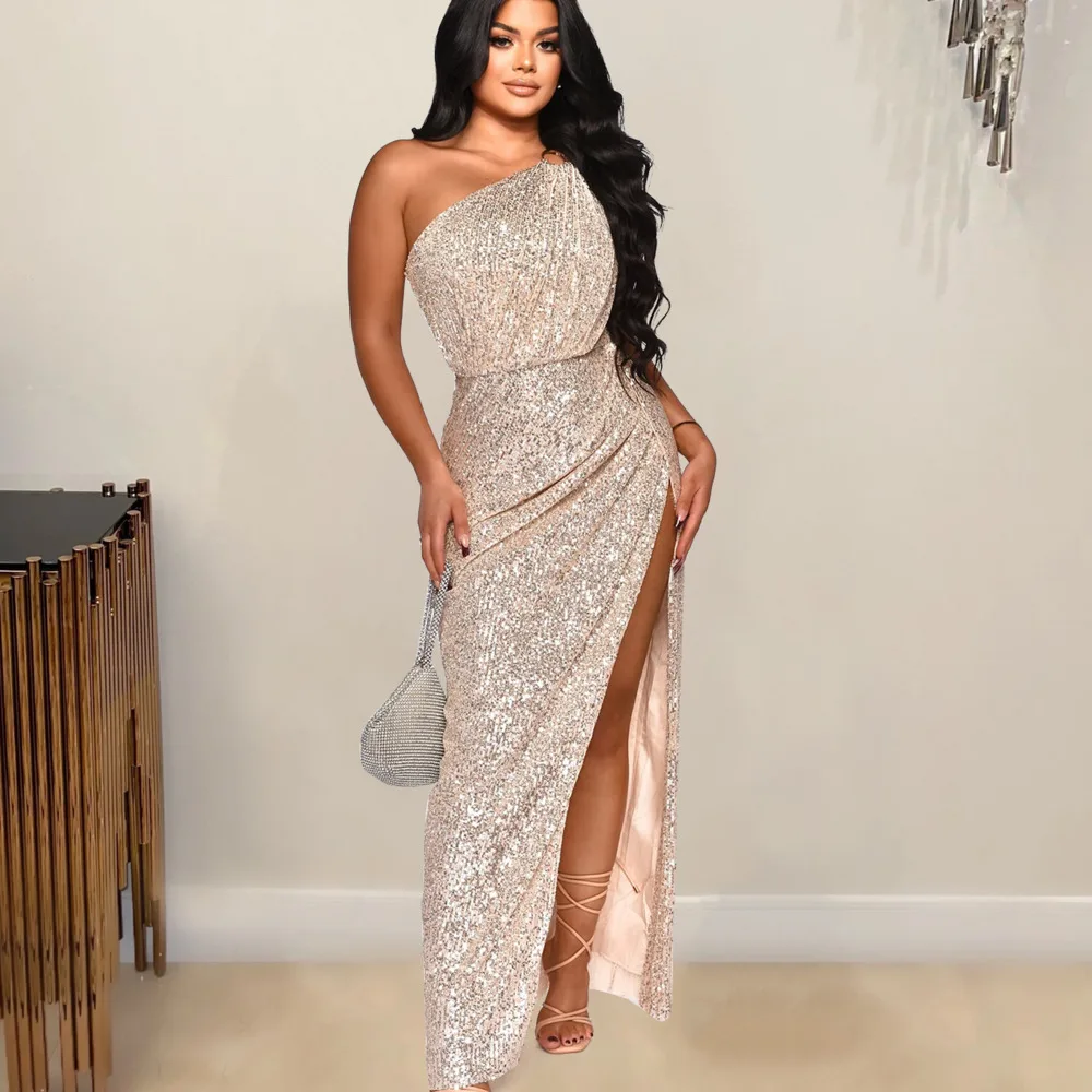 Women's Sexy Irregular Sequin Beaded Sleeveless Dress 2023 Autumn Winter New Ladies High Split Banquet Party Evening Dress
Women's Sexy Irregular Sequin Beaded Sleeveless Dress 2023 Autumn Winter New Ladies High Split Banquet Party Evening Dress