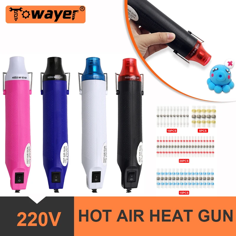 

220V Hot Air Gun DIY Soldering Temperature Blower Gun Electric Power Hot Dryer Mini Heat Gun For Crafts Shrink Tubing Car Wrap