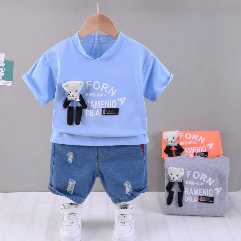 2023 Western Baby Boy Summer Clothes for Kids Cartoon O-neck Short Sleeve T-shirts and Shorts Toddler Boys Two Piece Outfit Set
2023 Western Baby Boy Summer Clothes for Kids Cartoon O-neck Short Sleeve T-shirts and Shorts Toddler Boys Two Piece Outfit Set