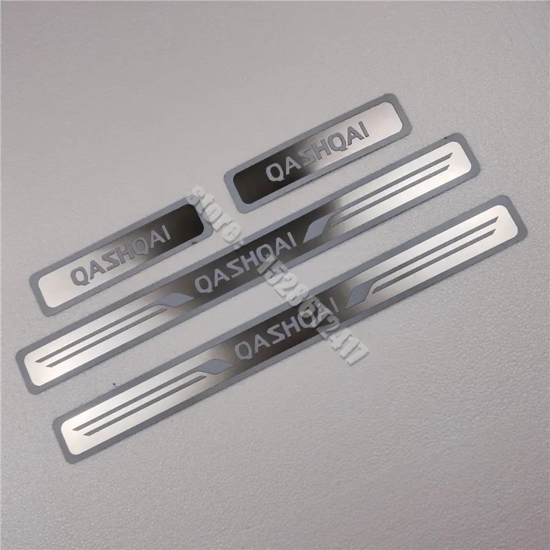 

for Nissan QASHQAI J10 J11 2007-2021 Door Sill Scuff Plate Guard Stainless Steel Kick Pedal Sticker Car Styling Accessories