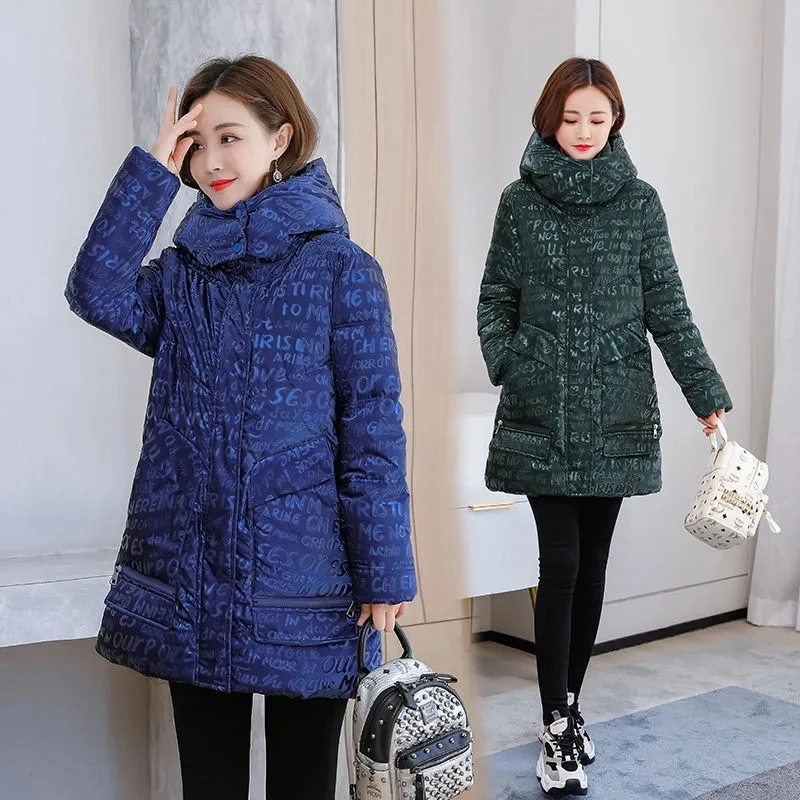 Down Cotton Jacket Women 2022 Autumn Winter New Fashion Loose Warm Padded Coat Female Large Size Hooded Printing Long Parkas
Down Cotton Jacket Women 2022 Autumn Winter New Fashion Loose Warm Padded Coat Female Large Size Hooded Printing Long Parkas