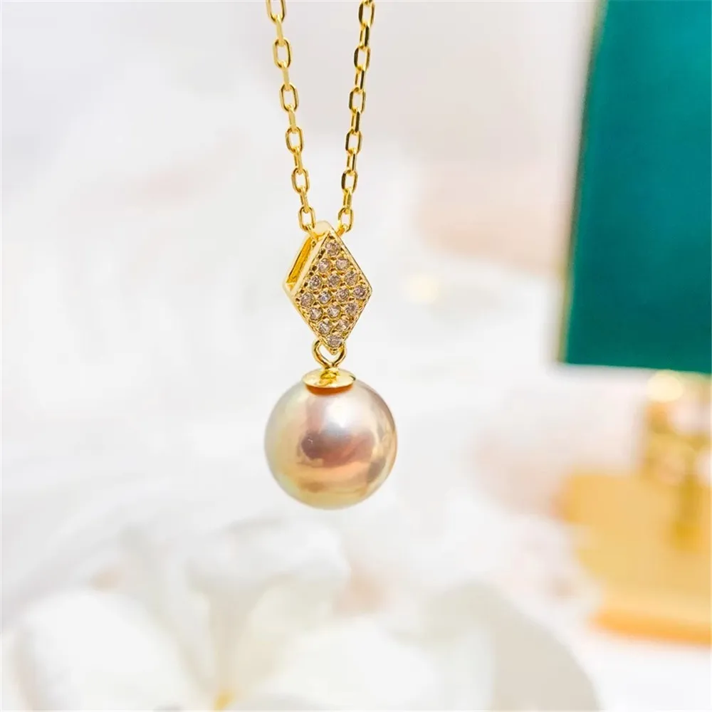 DIY Pearl Accessories S925 Sterling Silver Pendant with Empty Support K Gold Jade Necklace Pendant Fit 8-13mm Round Beads D260
DIY Pearl Accessories S925 Sterling Silver Pendant with Empty Support K Gold Jade Necklace Pendant Fit 8-13mm Round Beads D260