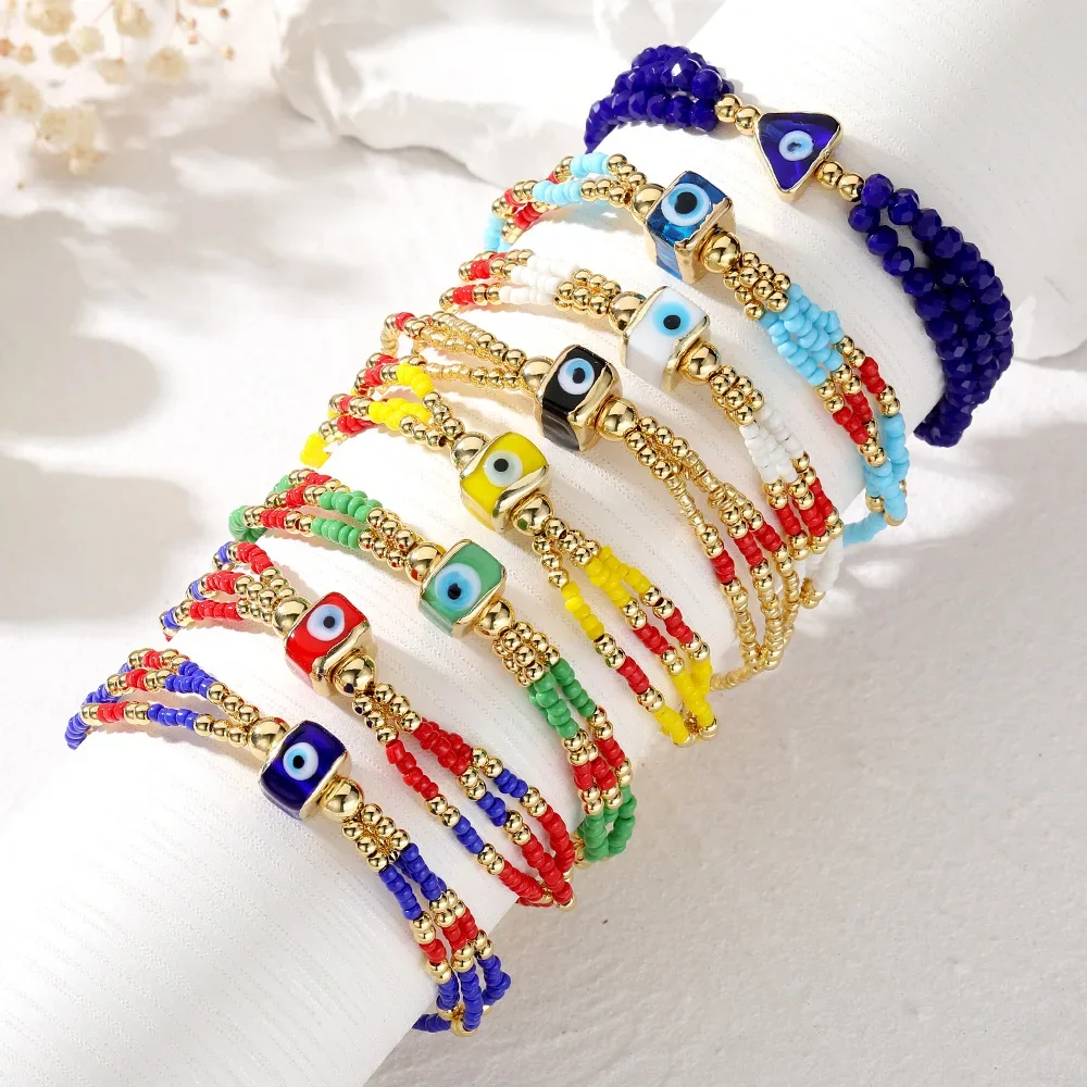 Rice bead bracelet Block Eye Originality Multilayer Fashion Simple Hand knitting Bohemia Adjustable Beaded bracelet
Rice bead bracelet Block Eye Originality Multilayer Fashion Simple Hand knitting Bohemia Adjustable Beaded bracelet