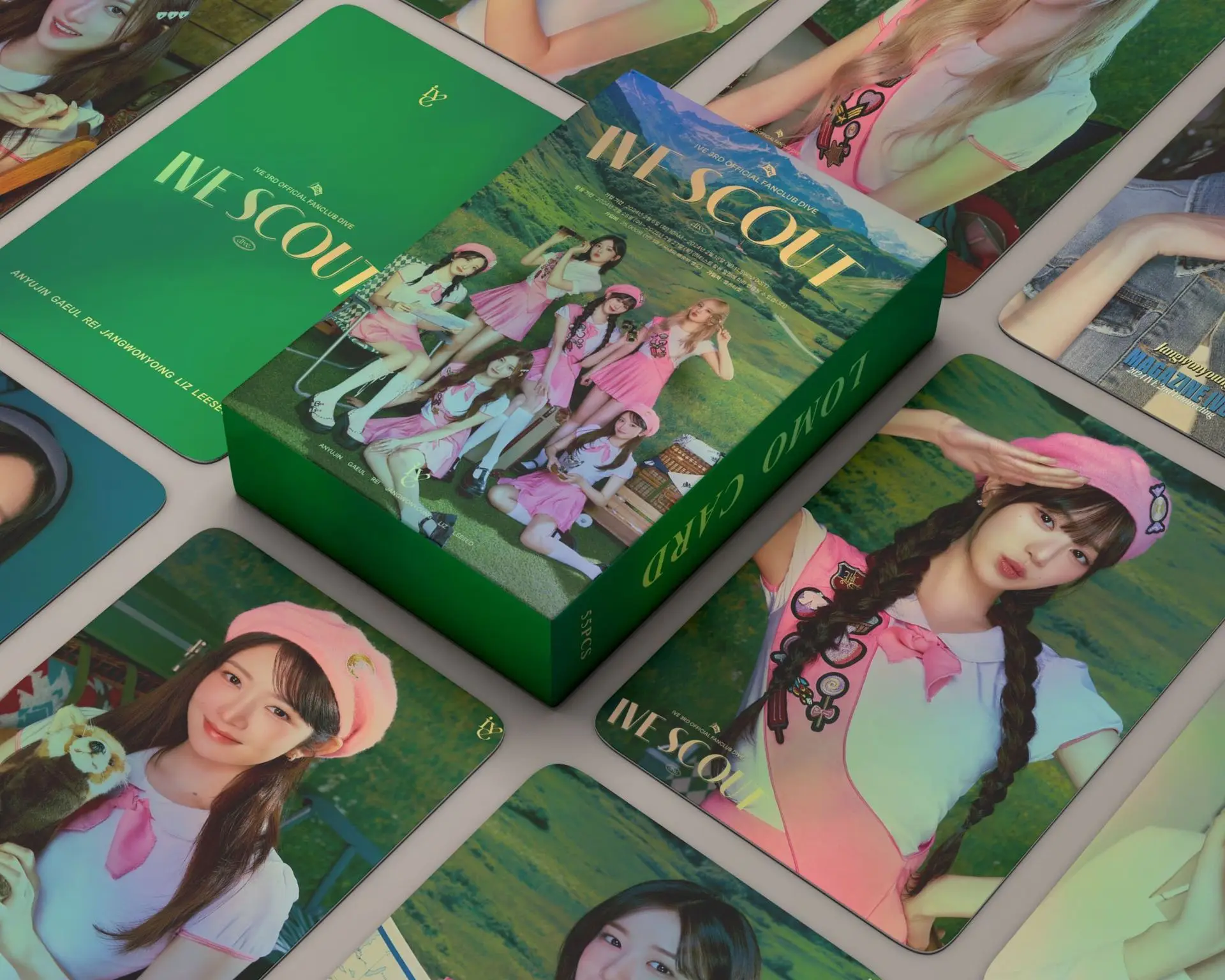 55Pcs/set Kpop IVE Fanclub SCOUT Photocards Wonyoung Liz Yujin Cute Lomo Cards Fans Birthday Collection Gifts
55Pcs/set Kpop IVE Fanclub SCOUT Photocards Wonyoung Liz Yujin Cute Lomo Cards Fans Birthday Collection Gifts