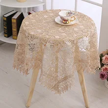 

Polyester Tablecloths, Waterproof Table Covers Flower Brown Dining Table Coffee Table Deco