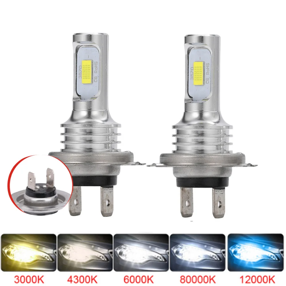 

2Pcs H7 H4 9005 9006 LED Headlight H11 H8 H9 H10 H1 H3 Car Fog Light Bulbs DRL Auto Driving Running Lamps 6000K 8000LM 80W 12V