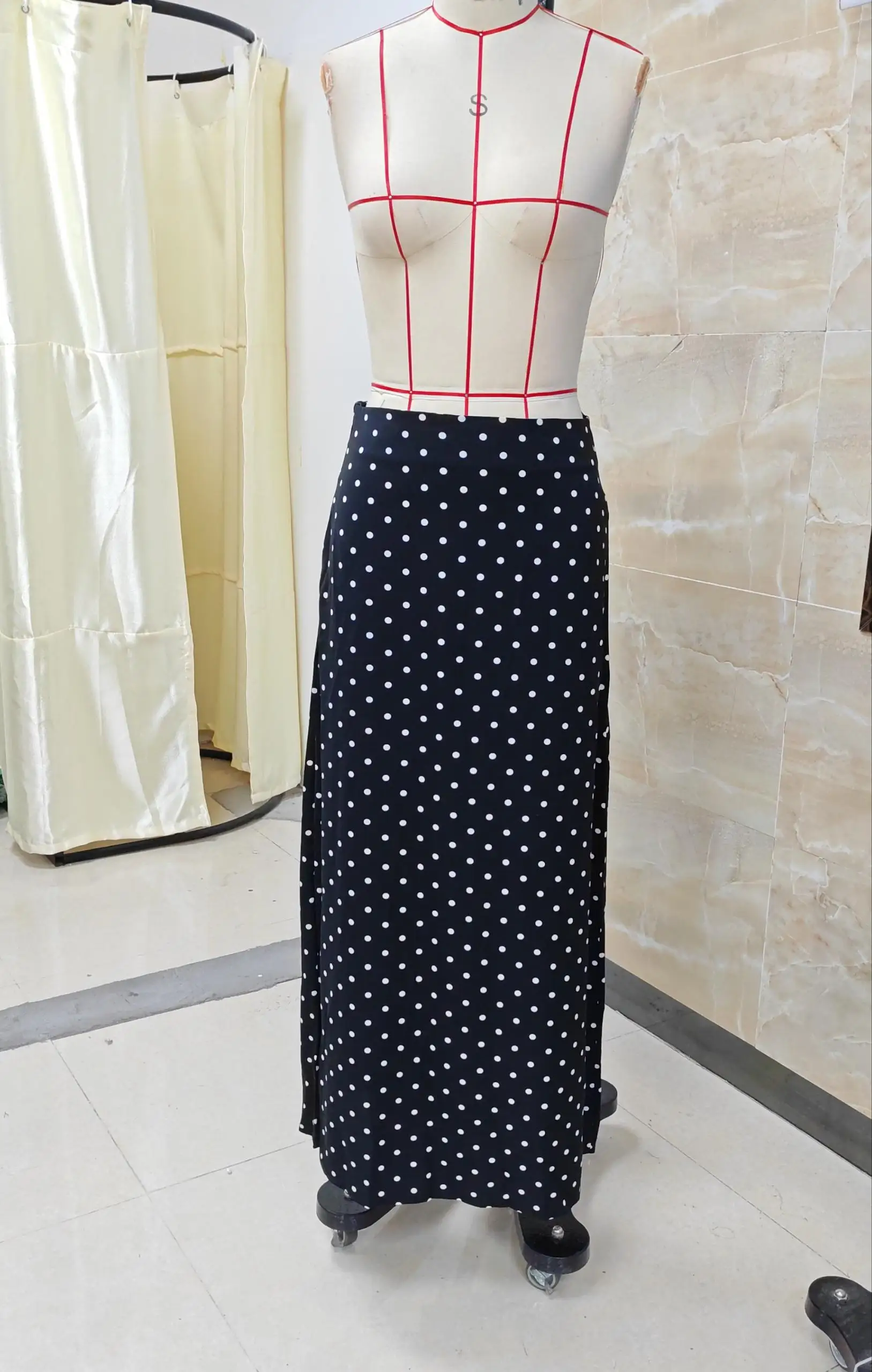 Womens Y2k Polka Dot Print Satin Long Skirts A Line Swing Bohemian Maxi Skirt Vintage Side Zip Flowy Skirt Streetwear 7 S95cbc8c58eb64264897d3c0e7e0cc1a6b