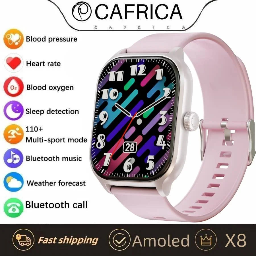 

CAFRICA SmartWatch Bluetooth Call Smart Watch Men 2.01 Inch Screen Sports Women Waterproof Smart Watches for Android IOS Phone