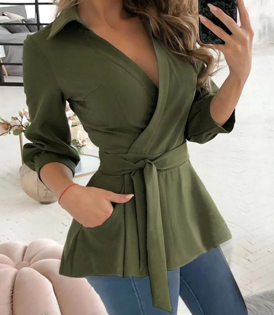 Long Shirt Woman Fashion Versatile Casual Autumn New Printed Long Sleeve V-Neck Belt Shirt Elegant Blouse for Girls 2023
Long Shirt Woman Fashion Versatile Casual Autumn New Printed Long Sleeve V-Neck Belt Shirt Elegant Blouse for Girls 2023