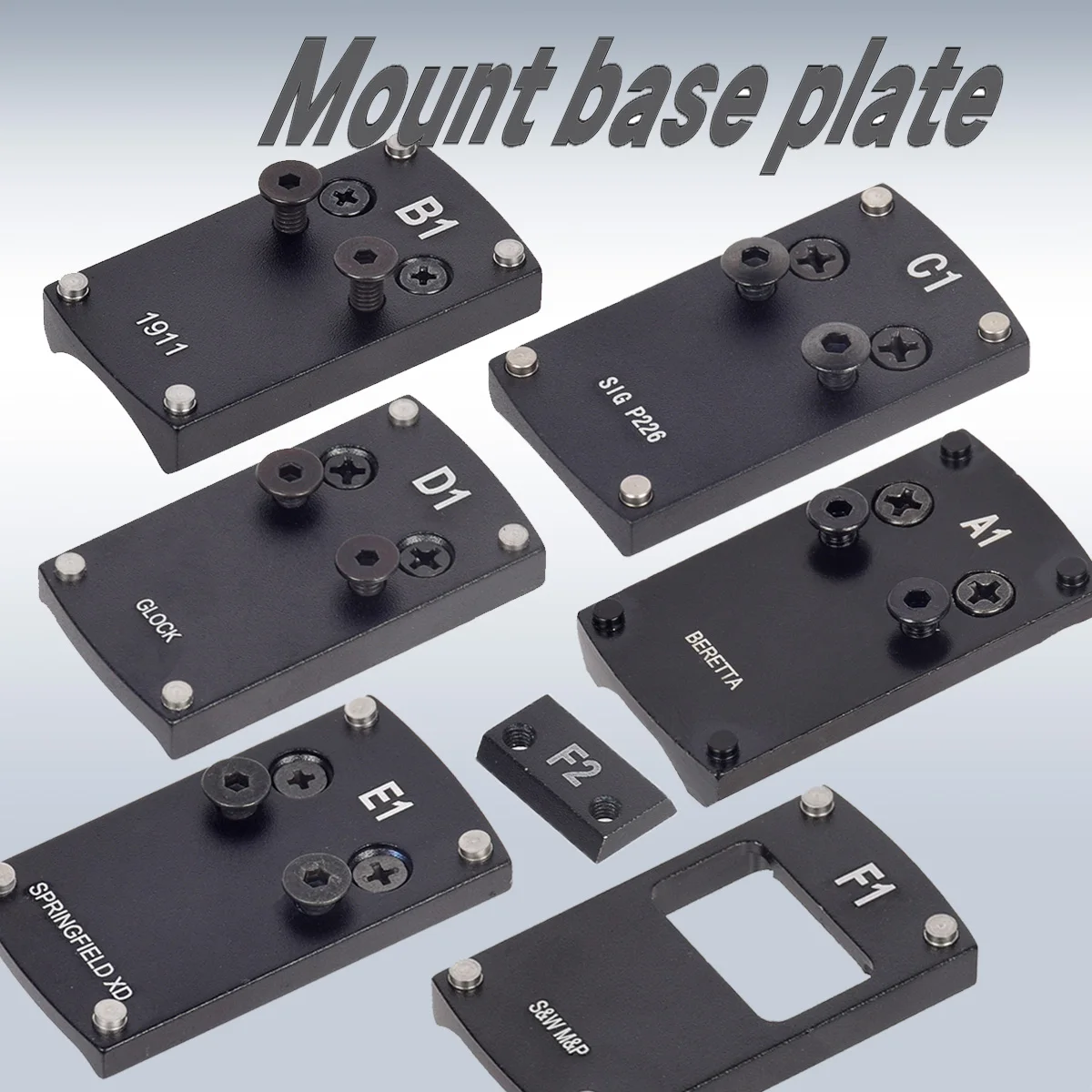 

Optics Pistol Sight Mount Base Low Profile Fit for Glock 1911 SW MP SIG P226 Springfield XD S&W M&P Red Dot Base Plate