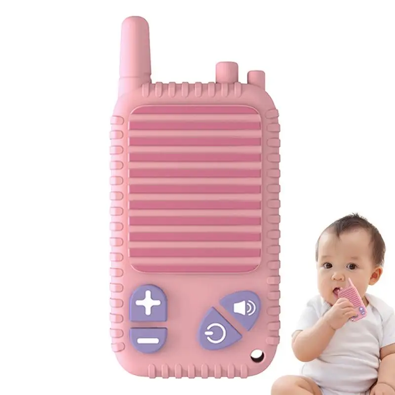 

Teething Toys Walkie Talkie Chew Toys For Sucking Needs BPA Free Teething Sensory Toys For Breastfeeding Babies Soothe Gums