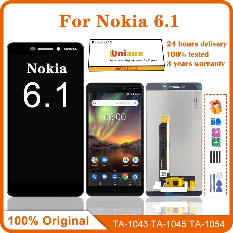 

5.5" Original For Nokia 6.1 N6.1 Lcd Display Touch Screen DIgitizer Assembly TA-1043 TA-1045 TA-1054 TA-1050 TA-1068 Replacement