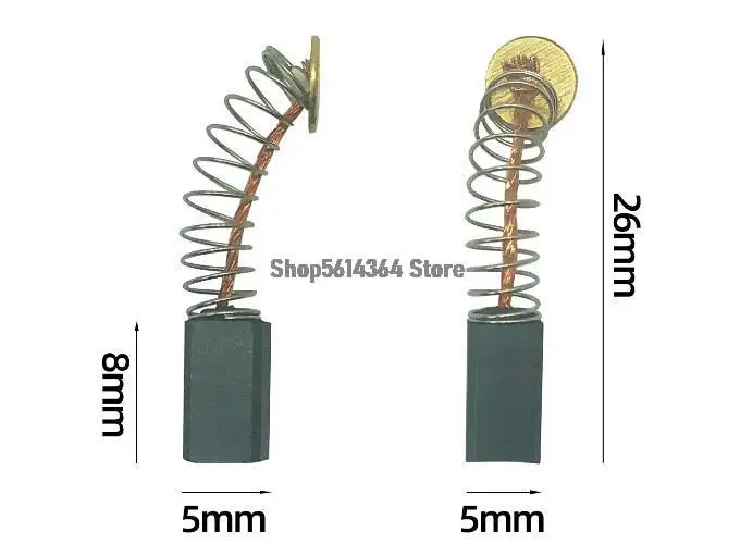 Углеродные щетки для электродвигателей, 8 мм x 5 мм x 5 мм, запасные части, пара 
Углеродные щетки для электродвигателей, 8 мм x 5 мм x 5 мм, запасные части, пара