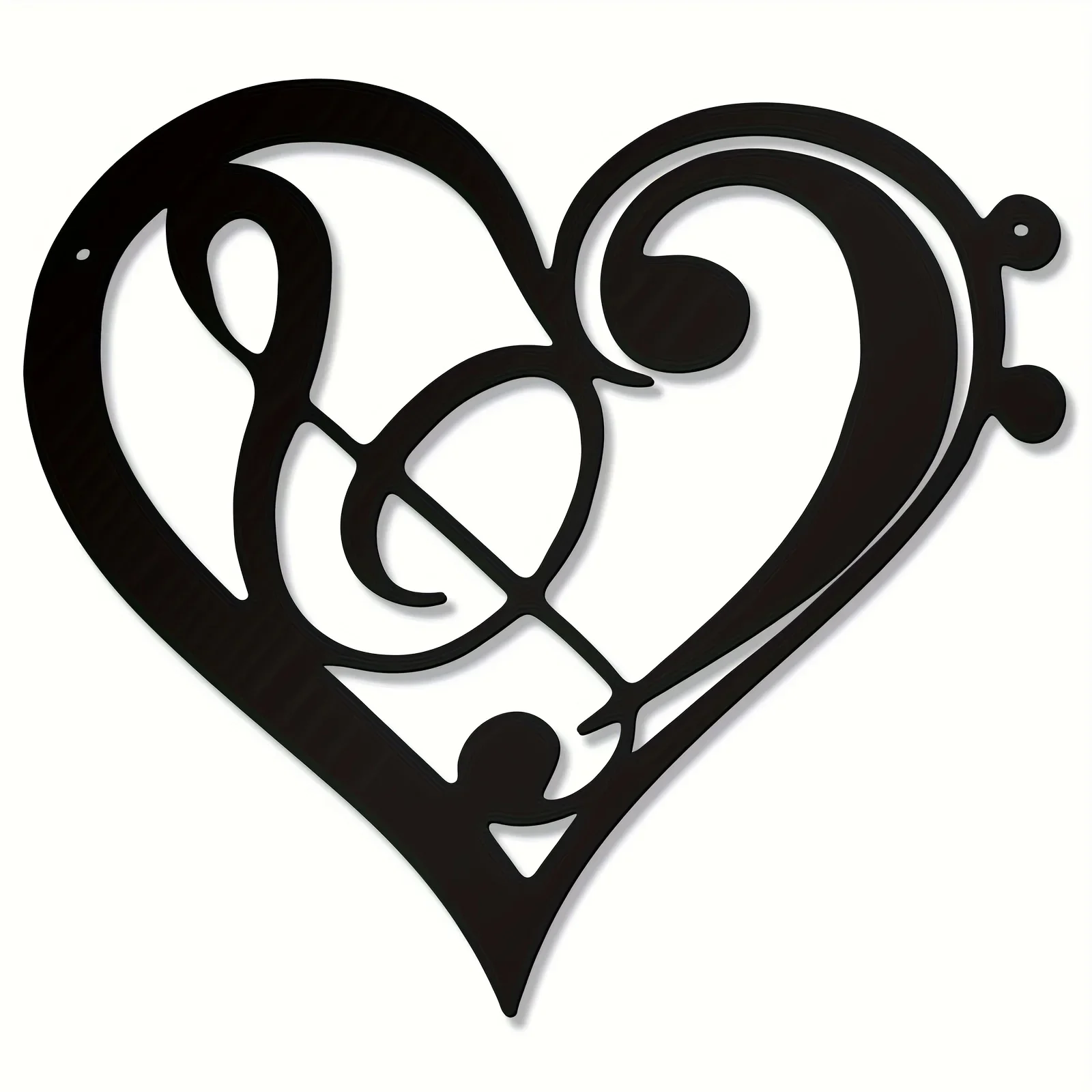 

Heart Metal Music Wall Decor, Musical Notes Metal Wall Art Vintage Music Theme Note Hanging Sign Music Room Wall Sticker