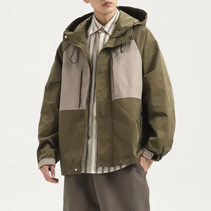 Outdoor Jacket Male Autumn Cityboy Loose Casual Mountaineering Coat Japanese Style Stitching Color Hooded Hiking Clothes Men
Outdoor Jacket Male Autumn Cityboy Loose Casual Mountaineering Coat Japanese Style Stitching Color Hooded Hiking Clothes Men
