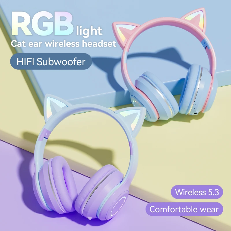 Беспроводные наушники RGB с кошачьими ушками для ПК, Симпатичные 3D космические капсульные наушники с котом, Bluetooth-гарнитура, складная игровая гарнитура для детей, подарки для девочек
Беспроводные наушники RGB с кошачьими ушками для ПК, Симпатичные 3D космические капсульные наушники с котом, Bluetooth-гарнитура, складная игровая гарнитура для детей, подарки для девочек
