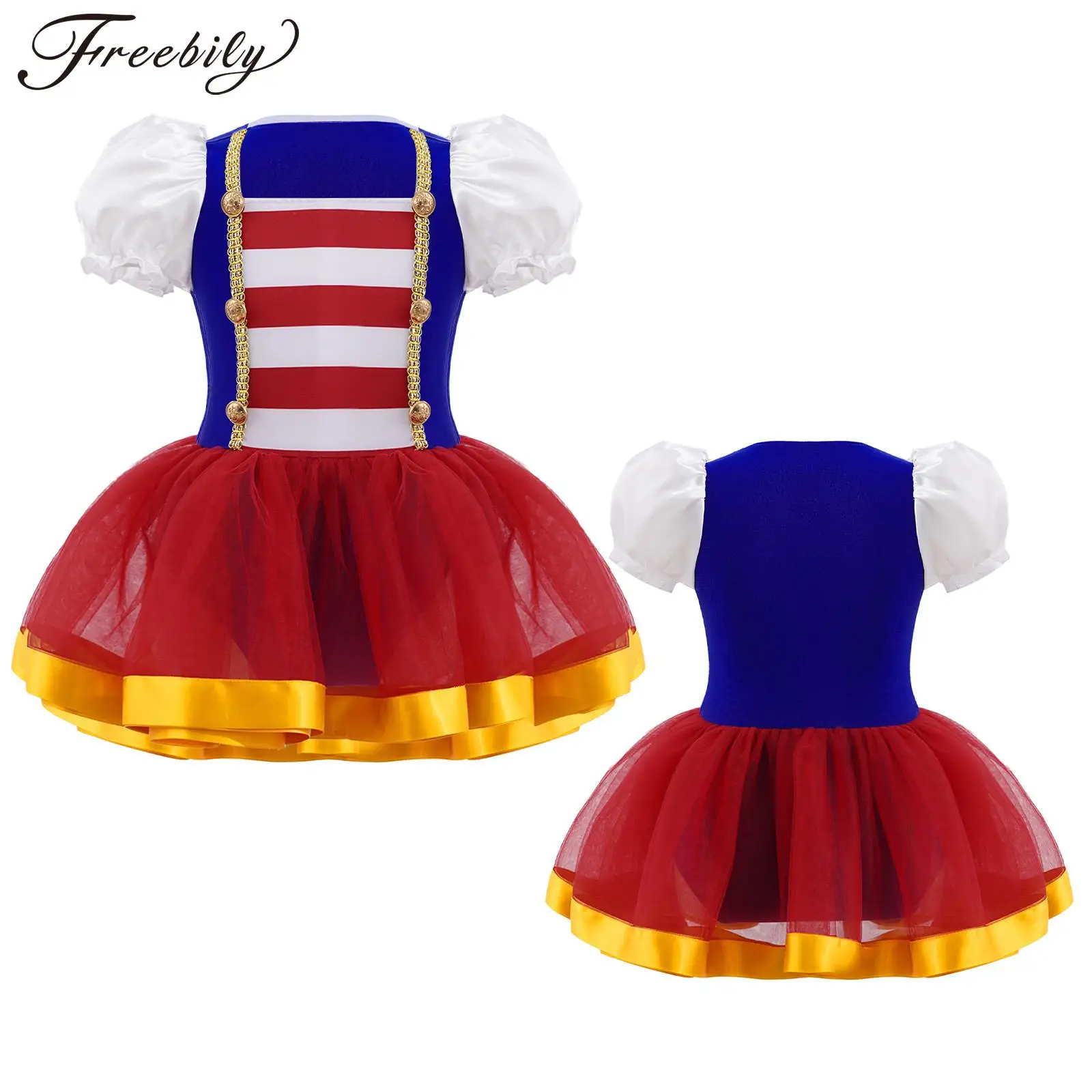 Kids Girls Circus Ringmaster Halloween Costumes Drum Majorette Marching Band Costumes Bubble Sleeves Mesh Tutu Dress Dancewear
Kids Girls Circus Ringmaster Halloween Costumes Drum Majorette Marching Band Costumes Bubble Sleeves Mesh Tutu Dress Dancewear
